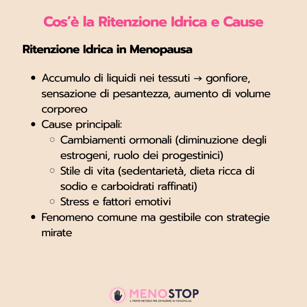 Cos’è la Ritenzione Idrica e Cause
Ritenzione Idrica in Menopausa