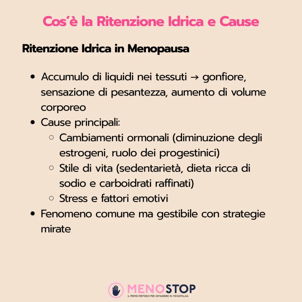 eliminare liquidi e sgonfiarsi Ritenzione Idrica in Menopausa: Cause e Rimedi