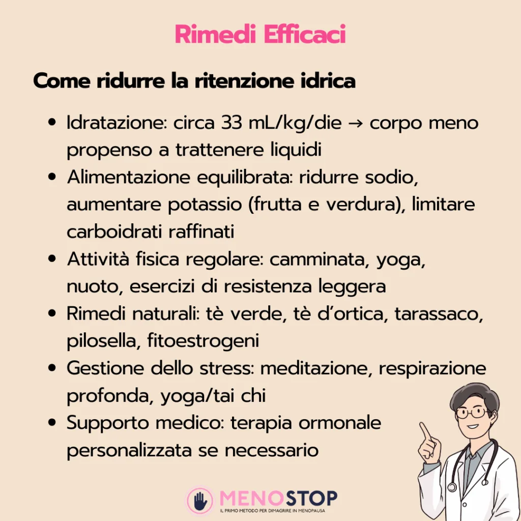Ritenzione Idrica in Menopausa: Cause e Rimedi - MenoStop