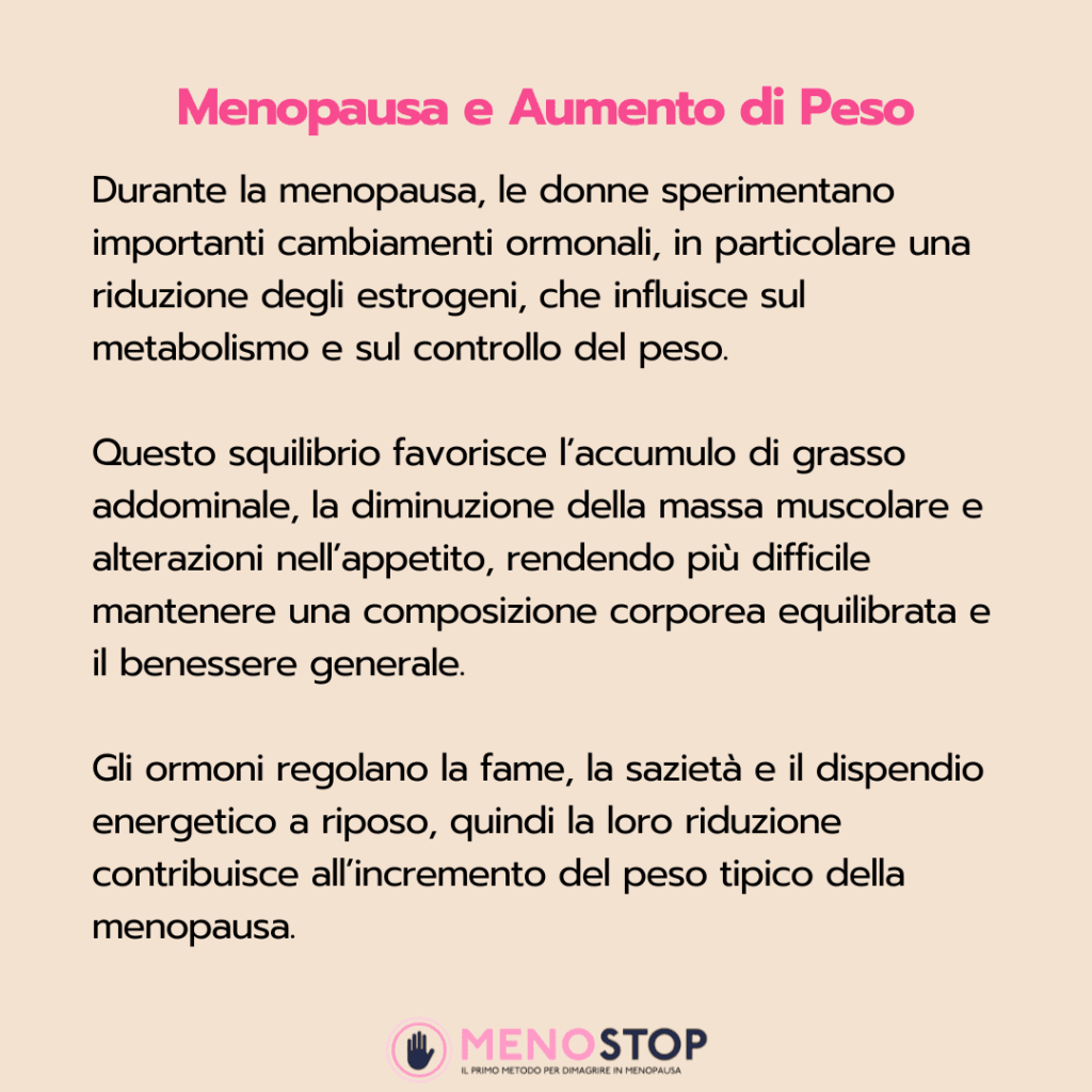 Menopausa e aumento di peso