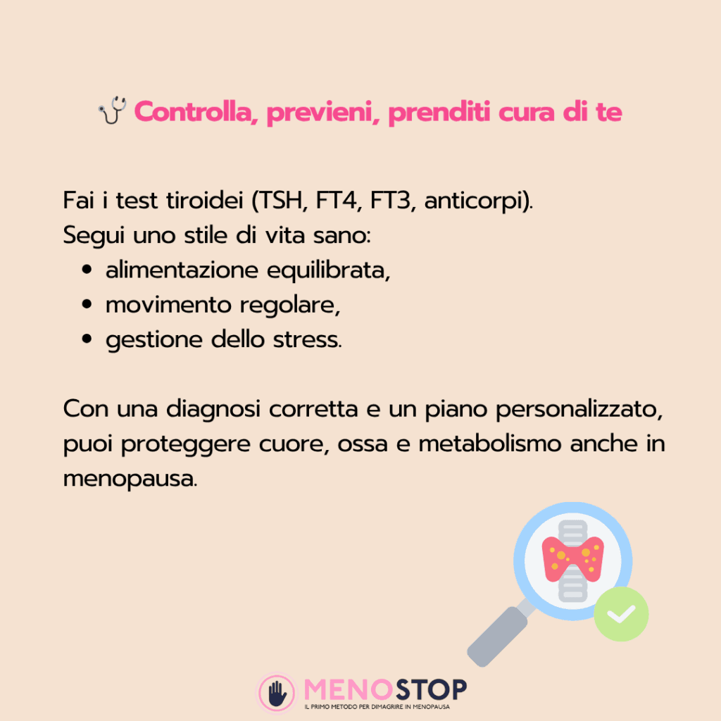 test per la tiroide e indicazioni per stile di vita